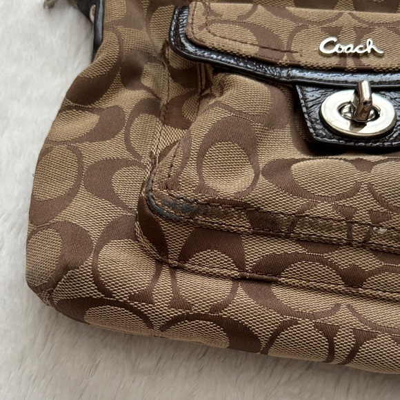 Coach Signature Tan Crossbody Bag - Picture 7 of 9